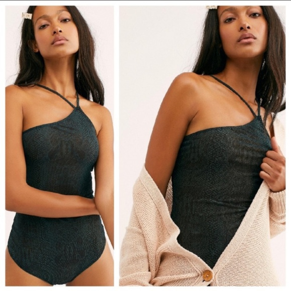 NWOT Free People Zahida Mesh Bodysuit